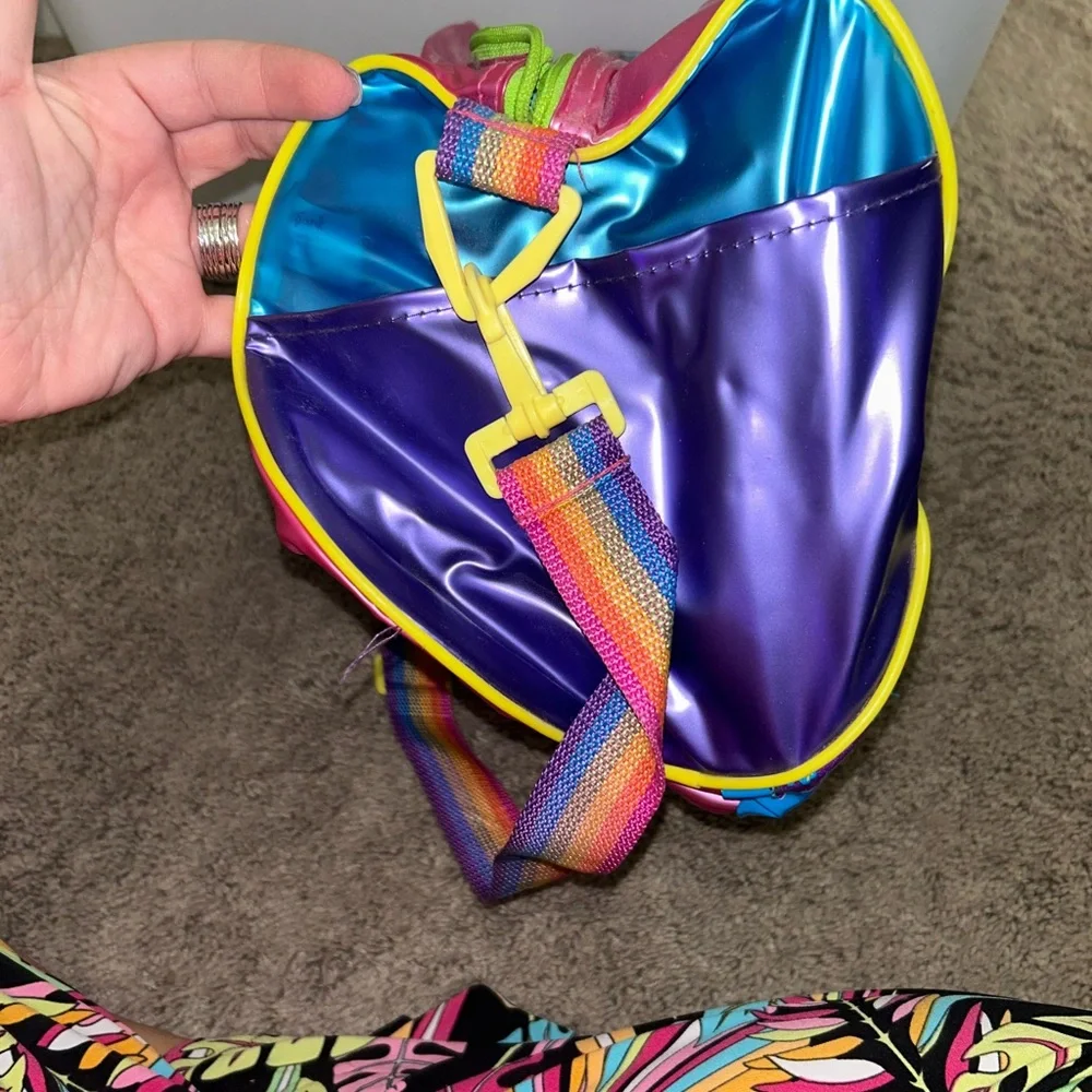 NWT Vintage Unused Condition Lisa Frank Rainbow Chaser Pink Cat Duffel Bag - Picture 9 of 13